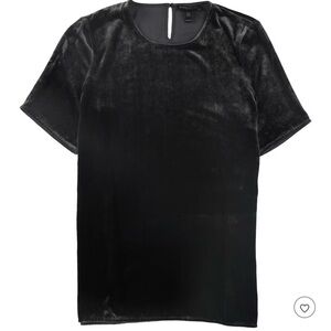 Eileen Fisher Hunter Green Velvet Short Sleeve Tee.     Size: Medium